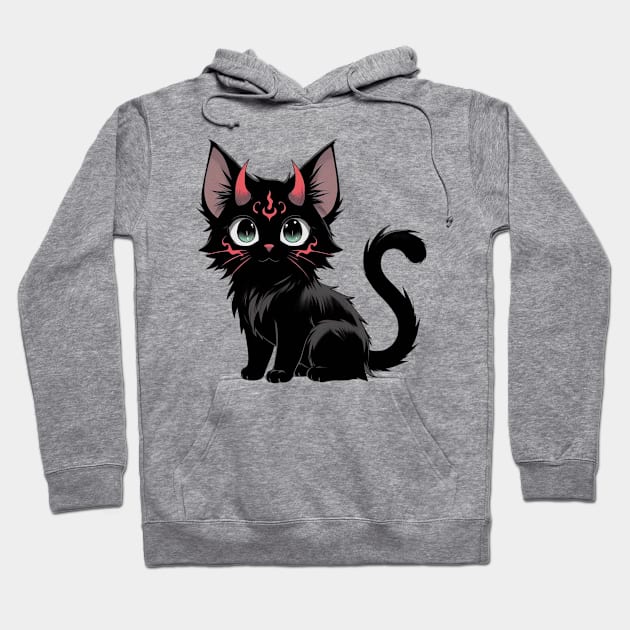 Cute Evil Kitten Hoodie by Shawn's Domain